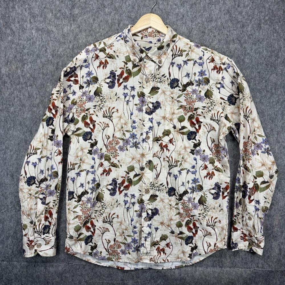 Yiume Button Down Shirt Men's Medium Australian Wildflower Mid By Eloise Aloha